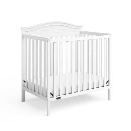 Graco - Stella 4-in-1 Convertible Mini Crib - White-Front_Standard 