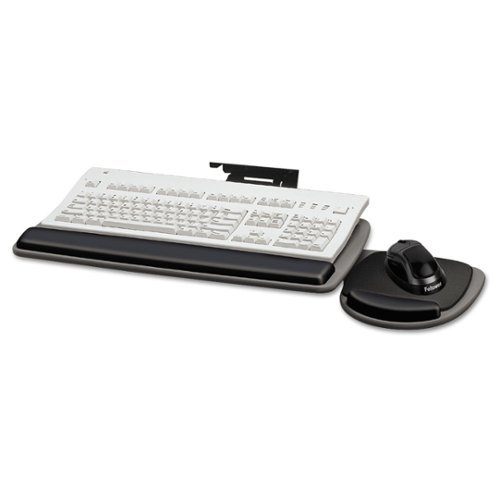 Fellowes - Mfg Co. 93841 Adjustable Standard Keyboard Platform - Graphite/Black-Front_Standard 