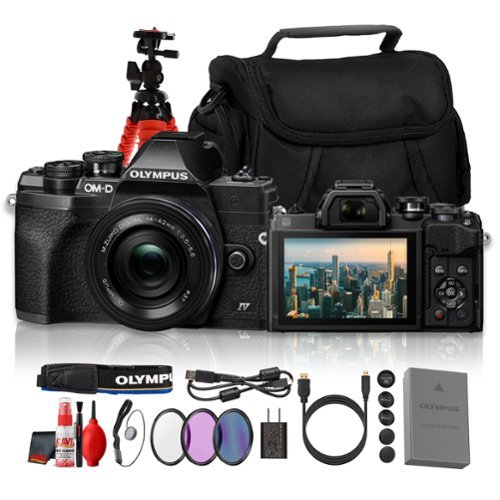 Bundle OM System OM D E M10 Mark IV 20.3MP 4K Camera w/14 42mm EZ