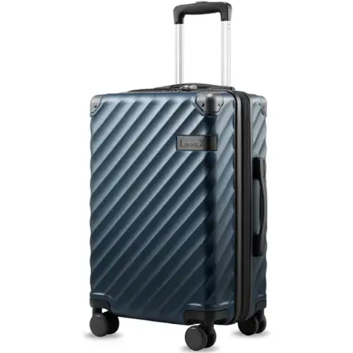 Front. LUGGEX - LUGGEX 20 Inch Carry-On Luggage Airline Approved Expandable Polycarbonate Hardside Suitcase for Travelling - EX-Core - Navy.