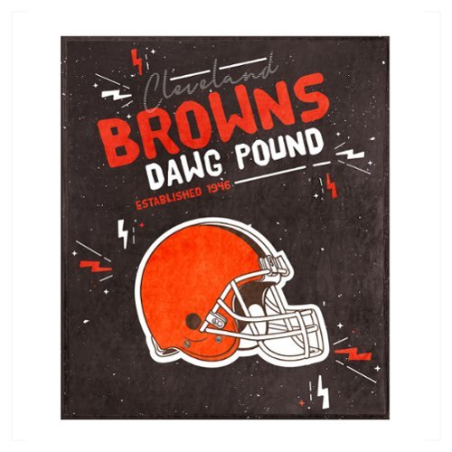Logo Brands - Cleveland Browns 60" x 70" Plush Throw Blanket - Multicolor-Front_Standard 
