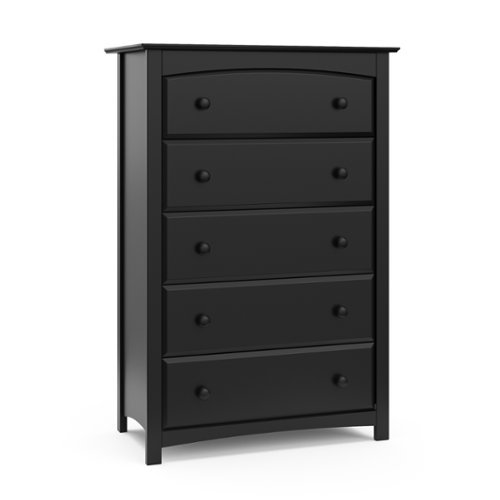 Storkcraft - Kenton 5-Drawer Dresser - Black-Front_Standard 