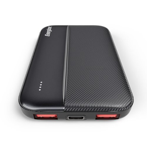 Energizer - Power Bank 5,000mAh, Portable Charger with USB-C & USB-A Fast Charging Ports - Black-Front_Standard 