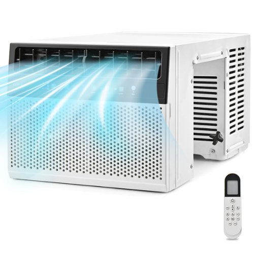 Costway 8100 BTU (12000 BTU Ashrae) Window Air Conditioner with Remote, LED Control Panel, up to 400 Sq.Ft. - White