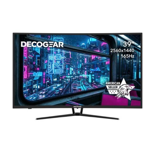 Deco Gear - 39-Inch Curved Gaming Monitor, 2560x1440, 1ms MPRT, 165 Hz, 4000:1, R3000 - Black-Front_Standard 