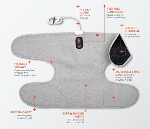 Calming Heat  Knee Wrap - Gray HOW TO BUY