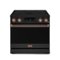 Gordon Ramsay Series by Thor Kitchen 6.0 Cu. Ft Freestanding Electric Range with Rose Gold Hardware - Black-Front_Standard 