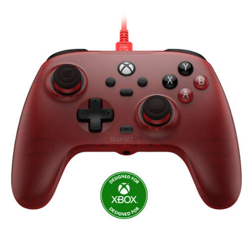 GameSir - T7 Wired Controller/Gamepad Hall Effect Joysticks for Xbox Series X|S, Xbox One, Windows 10/11 & Steam, 3.5mm Audio Jack - Red-Front_Standard 