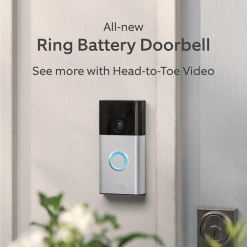 Ring Battery Doorbell with Head-to-Toe HD Video, Live View with Two-Way Talk, and Motion Detection &#38; Alerts - Satin Nickel
