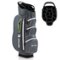Costway - Lightweight Golf Cart Bag with 15 Way Top Divider Individual Putter Well Cooler Bag Green - Grey,Green-Front_Standard