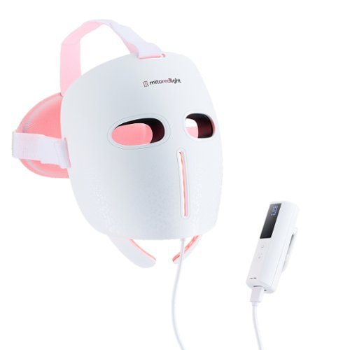 Mito Red Light, LLC - MitoGLOW™ LED Red Light Therapy Mask | With Blue, Yellow, Red and Near Infrared LED - White-Front_Standard 