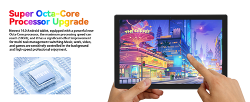MEIZE Newest 2026 Android 14 Tablet, 128GB+16(8+8 Expand) GB/512GB