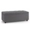 Simpli Home - Hamilton Lift Top Rectangular Storage Ottoman - Slate Grey-Front_Standard