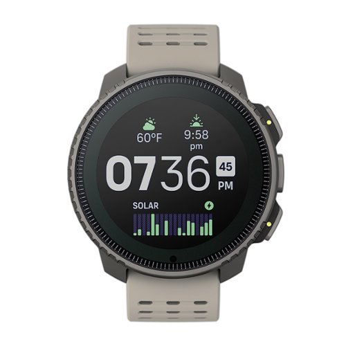 SUUNTO - Vertical: Adventure GPS Watch, Large Screen, Offline Maps, Solar Charging - Titanium/Sand - display alongside free global - (2023)-Front_Standard 