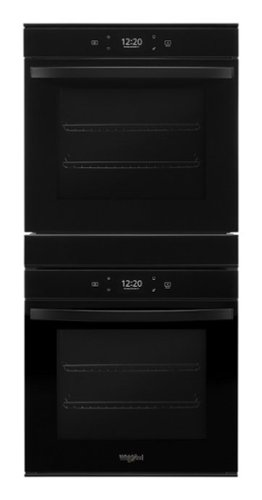 Whirlpool - 24 in. Built-In Double Electric Convection Wall Oven with WiFi - Black-Front_Standard 