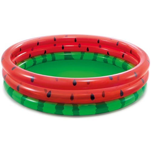  Intex - Round Inflatable Outdoor Kids Swimming and Wading Watermelon Pool - Multi