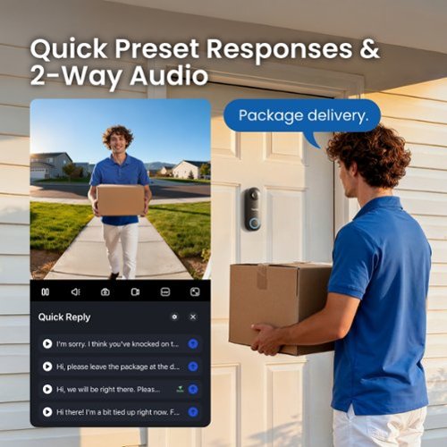 Reolink D340B Smart Video Doorbell 2K 4MP Battery Operated Wireless Wi-Fi with Head-to-Toe View and Plug-in Chime - Black HOW TO BUY