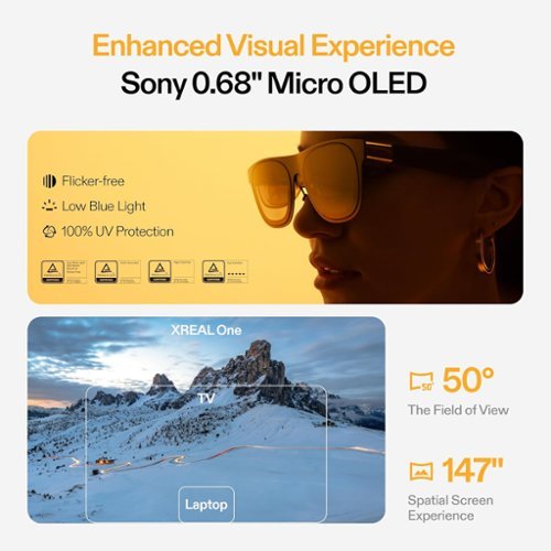 XREAL ONE AR Glasses w/ X1 Chip, 147 FHD 120Hz Display w/ Sound By Bose for iPhone 16/15, Steam, ROG Ally, Mac/PC/Android/iOS - Black WORLDWIDE DELIVERY