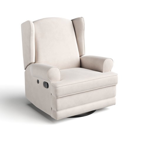 Storkcraft - Serenity Wingback Upholstered Recline Glider - Ivory-Front_Standard 