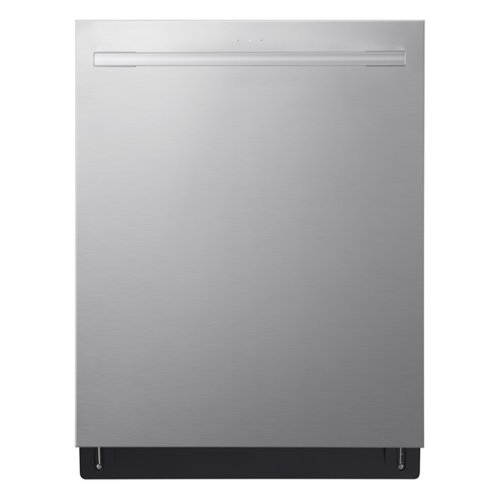 LG - 24" Top Control Smart Built-In Stainless Steel Tub Dishwasher with 3rd Rack, QuadWash Pro, and 46dB - Stainless Steel