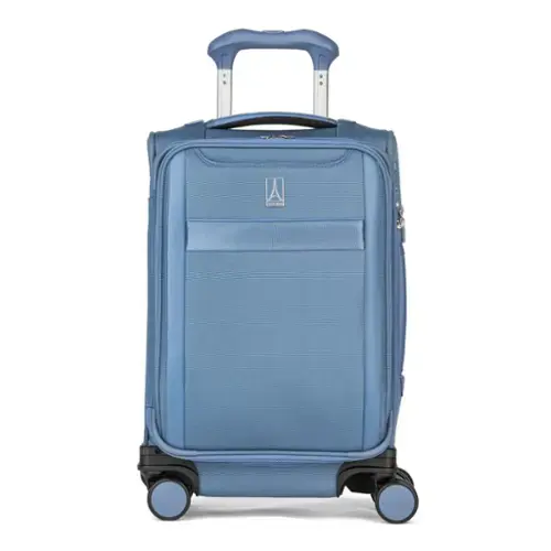 Front. Travelpro - Travelpro Versapack + Lightweight Softside Expandable 20" Carry On Spinner - Elemental Blue.