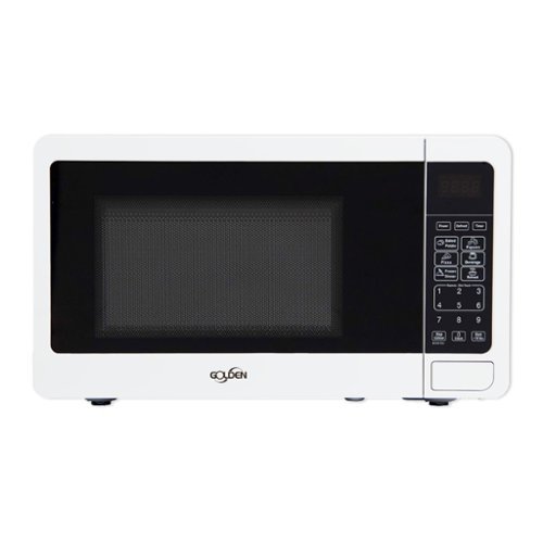 Golden - 0.7 Cu. Ft. Microwave Oven - White-Front_Standard 