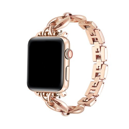 Posh Tech - Poppy Stainless Steel Link Band for Apple Watch - Rose Gold-Front_Standard 