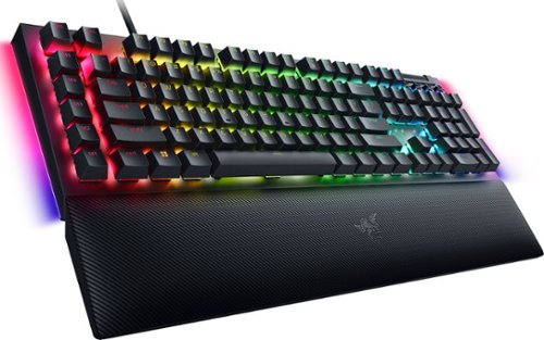 Razer BlackWidow V4 Full Size Wired Mechanical Green Clicky Switch Gaming Keyboard with Chroma RGB Backlighting - Black BUY IN AUSTRALIA