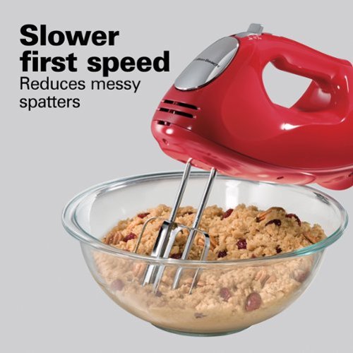 Hamilton Beach 6 Speed Hand Mixer with Snap-On Case - red BUY ONLINE
