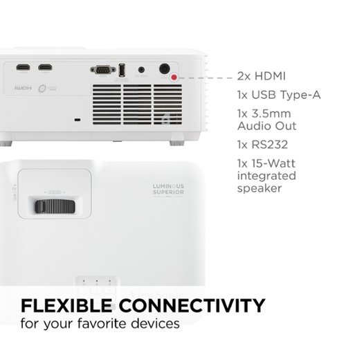 ViewSonic LS711HD 4000 Lumens 1080P Short Throw Laser Projector - White BUY IN EUROPE