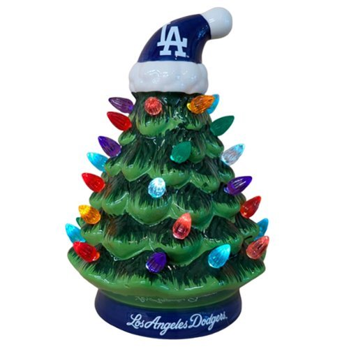 Evergreen Enterprises - Los Angeles Dodgers 8" LED Light Up Christmas Tree - Multicolor-Front_Standard 