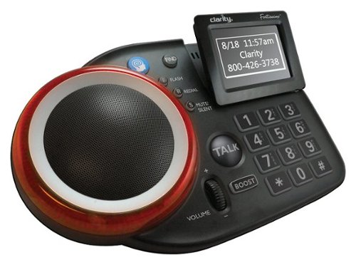 Clarity - Fortissimo Expandable Speakerphone with Digital Answering System - Dark Gray-Angle_Standard 