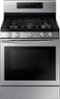 Samsung - Flex Duo 5.8 Cu. Ft. Self-Cleaning Freestanding Gas Convection Range - Stainless steel-Front_Standard