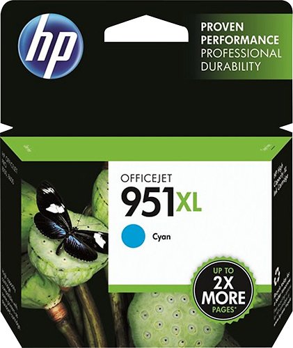 HP - 951XL High-Yield Ink Cartridge - Cyan