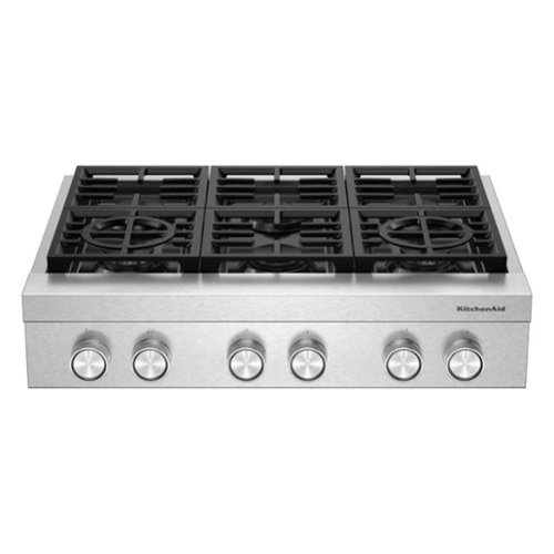 KitchenAid 36-inch 6-Burner Gas Commercial-Style Rangetop - Stainless Steel