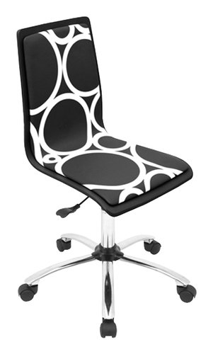  LumiSource - Printed Circles Wood Office Chair - Black