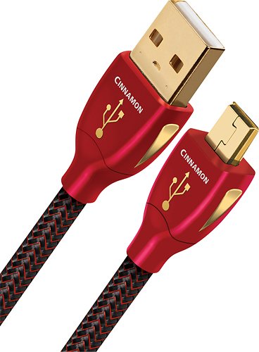  AudioQuest - 5' USB A-to-Mini USB Cable - Red/Black