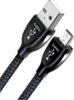 AudioQuest - 10' USB A-to-Mini USB Cable - Black/Gray-Front_Standard