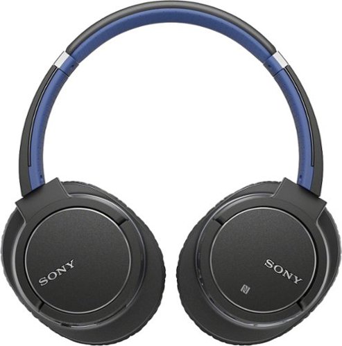  Sony - Wireless Over-the-Ear Noise Cancelling Stereo Headphones - Blue
