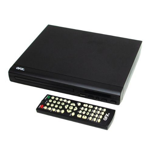 QFX - 480p DVD/CD Multimedia Player for TV USB, CD MP3 Conversion, Remote VP-109 - Black-Front_Standard 