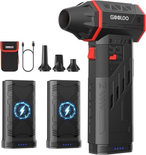 GOOLOO - F5 Electric Air Duster, 180,000RPM, Dual Removable Batteries, 3-Gear for Car/PC/Keyboard/Snow Cleaning-Front_Standard 
