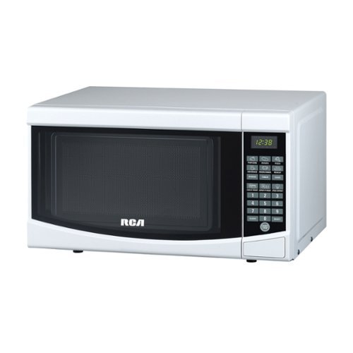 Frigidaire - 0.7 Cu Ft Countertop Microwave Oven, Glass Turntable, 700W - White-Front_Standard 