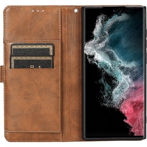 SaharaCase Folio Wallet Case for Samsung Galaxy S23+ - Brown HOW TO BUY