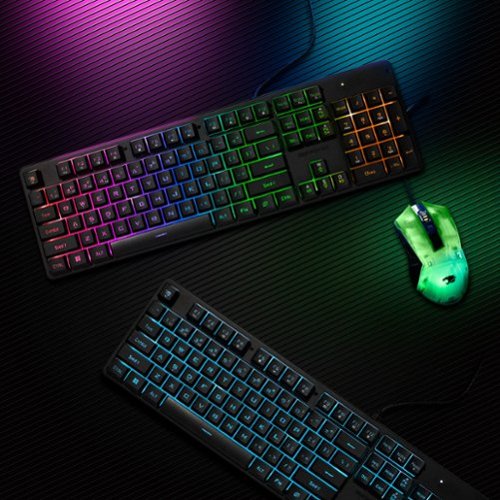 iBUYPOWER Chimera KM7 Full-Size Wired Membrane RGB Keyboard and Optical Mouse Bundle - Black BUY ONLINE