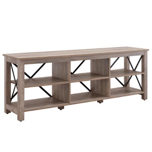 Hudson&Canal - Sawyer TV Stand for TVs up to 75" - Gray Oak-Angle_Standard 