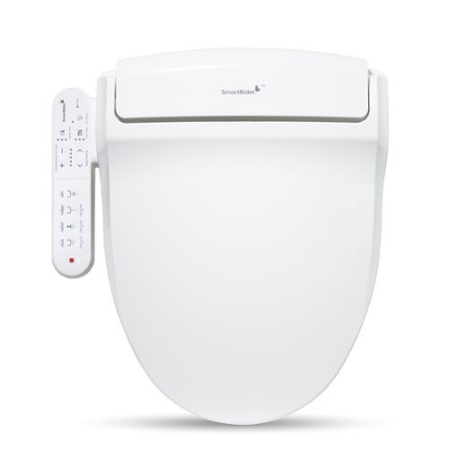 SmartBidet - SB-2000 Electric Smart Bidet™ Toilet Seat with Heated Seat, Warm Air Dryer, and Control Panel – Round - White-Front_Standard 