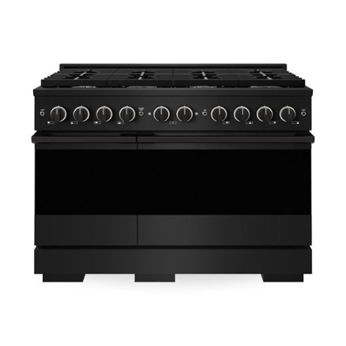 ZLINE - 48 in. 6.7 cu. ft. Marino Freestanding Gas Range with 8 Burner Cooktop and Convection Gas Oven in Black Stainless Steel - Black Stainless Steel