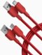 Anker - USB A to USB C Cable, Charger Cord (2 Pack, 6FT) - Red-Front_Standard