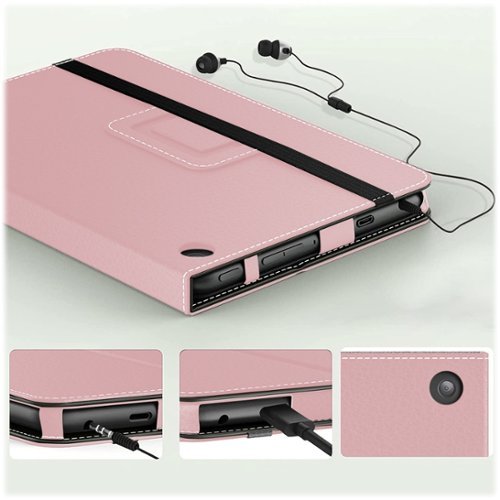 SaharaCase Hand Strap Series Folio Case for Amazon Fire 7 (2022) - Pink SHOP ONLINE