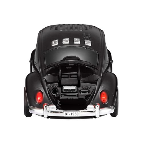 QFX Retro Car Portable Bluetooth Speaker with Bass Radiator and LED Lights - Black BUY ONLINE